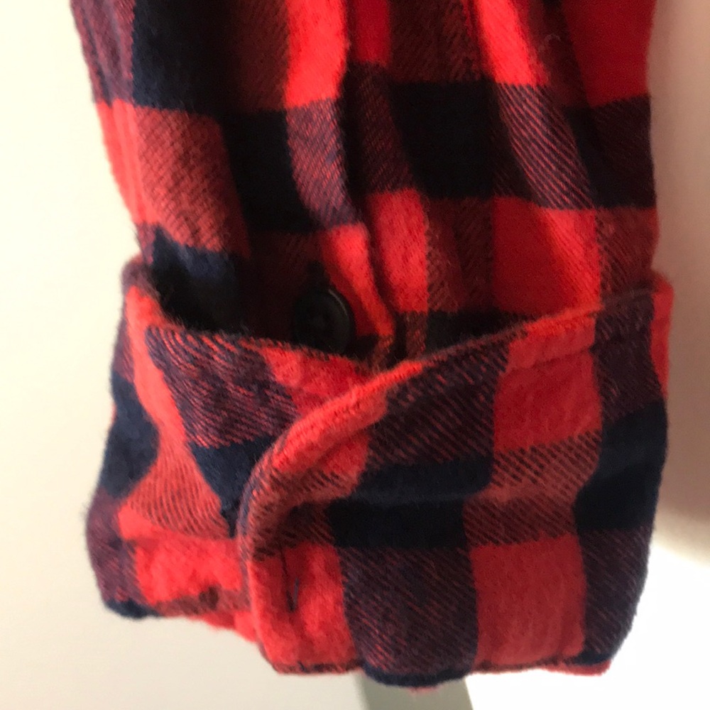 J. Crew Button-Up Red Plaid Flannel - Picture 6 of 6